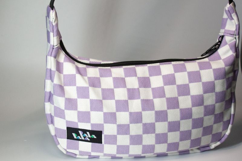 Crossbodybag Big "lila-Schachbrett"