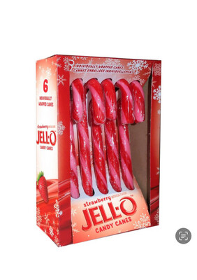 Candy canes Jello Strawberry