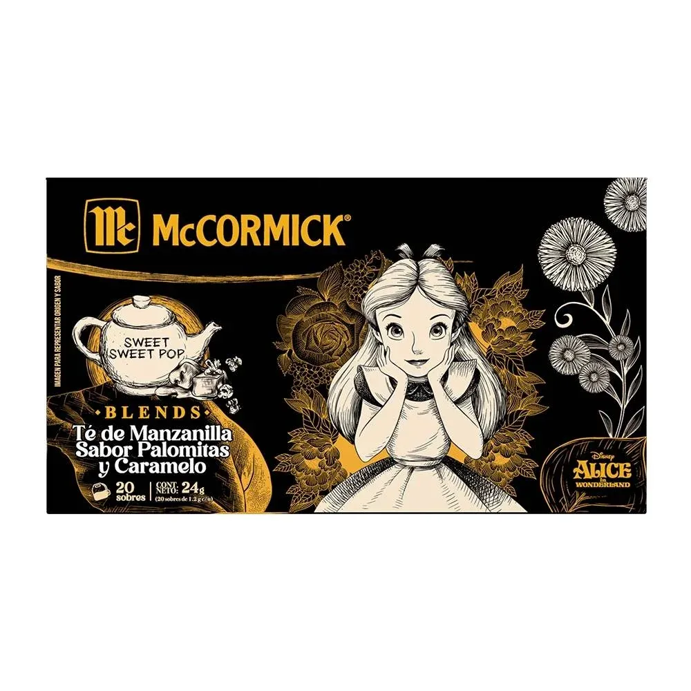 Té de manzanilla sabor palomitas y caramelo