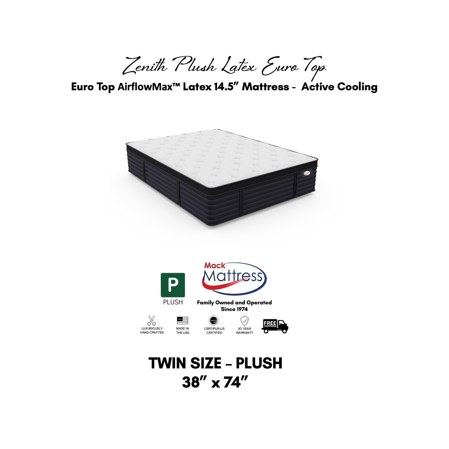 Zenith Cooling  Latex Euro Top - Active Cooling