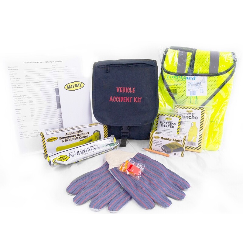 Kit para emergencias/accidentes de auto 15 piezas