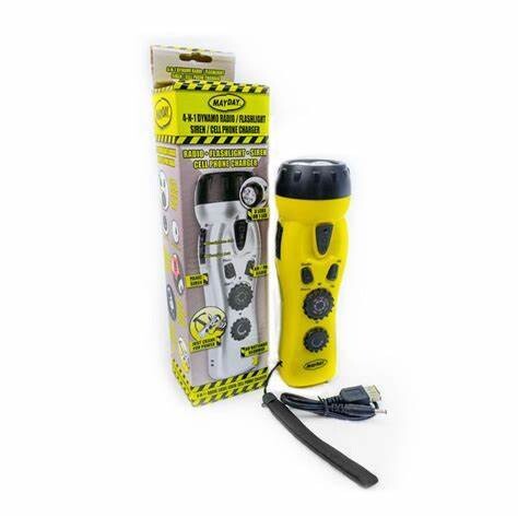 Radio Dynamo 4 en 1 con luz LED