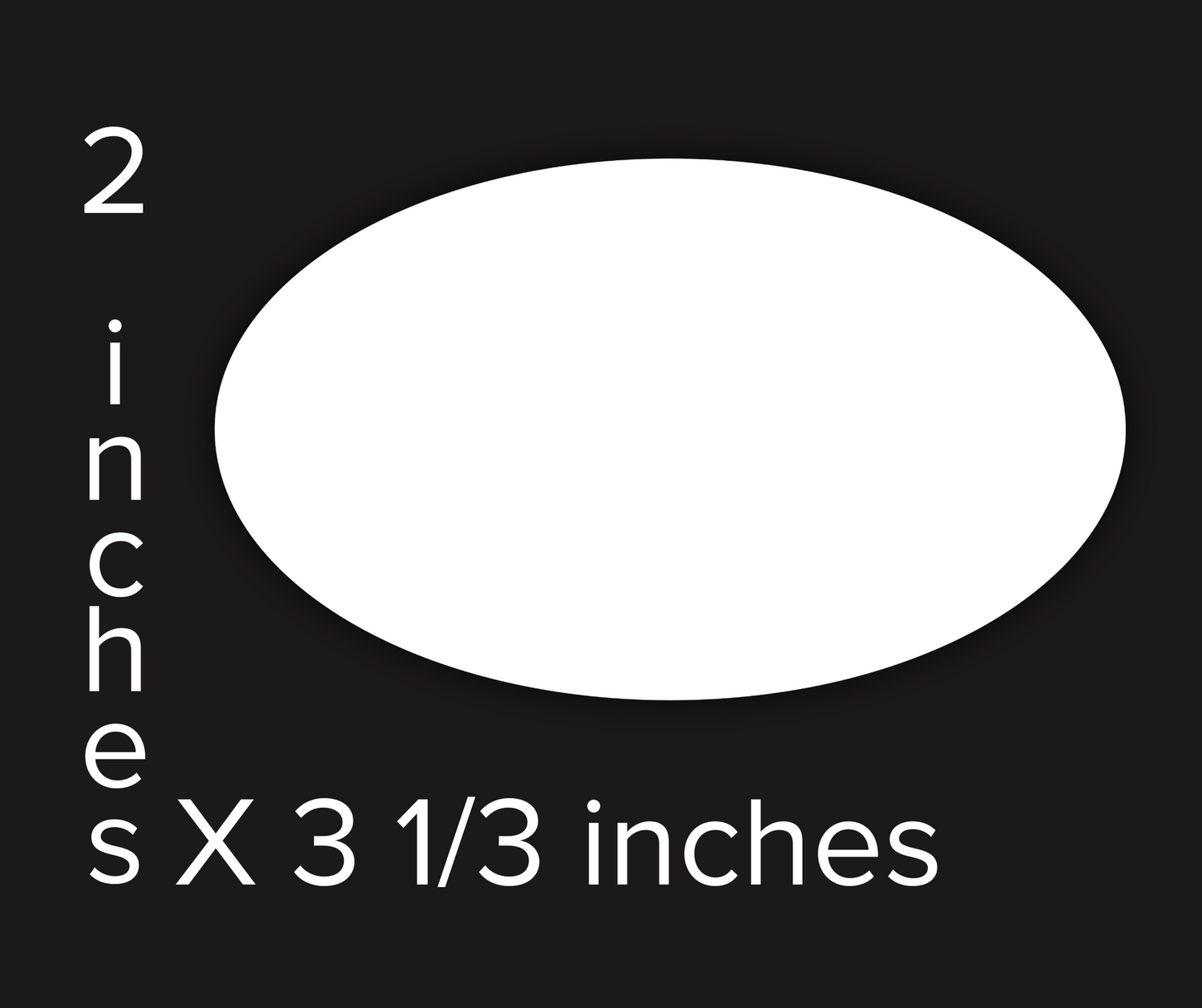 2 x 3 1/3 Oval Labels/Stickers