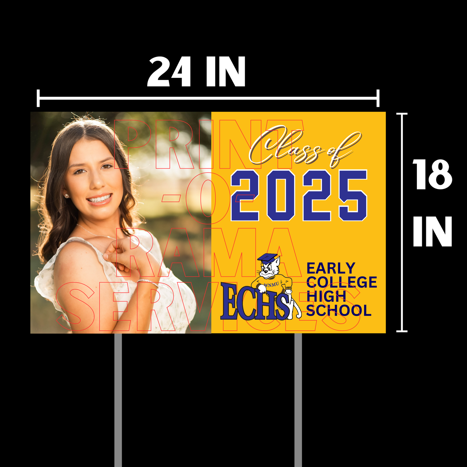 2025 ECHS Graduation Yard Signs 24in X 18in