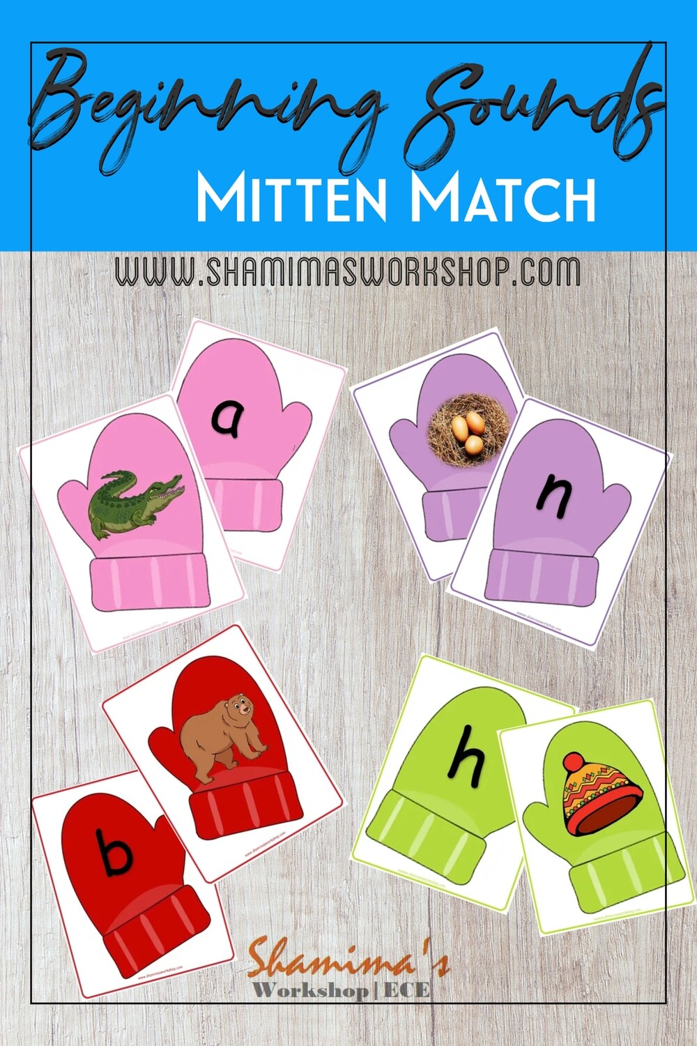 Beginning Sounds Mitten Match