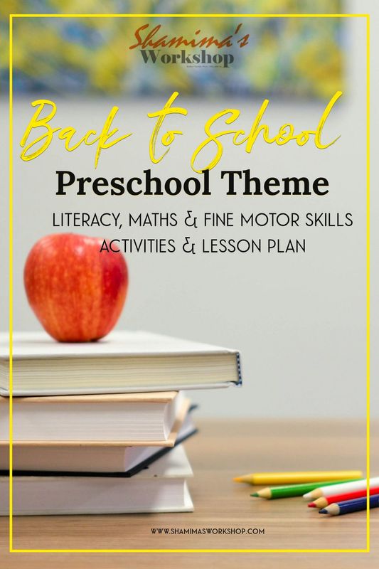 Back to School - Literacy, Maths & Fine motor skills activities for Preschool