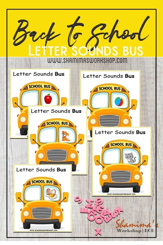 Back to School Letter Sound Bus Activity