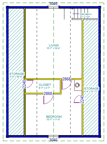 G196 26' x 36' Garage With Loft DWG and PDF