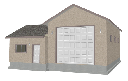 G375 22' X 40' X 14' and 22' X 16' X 9' Detached Garage
