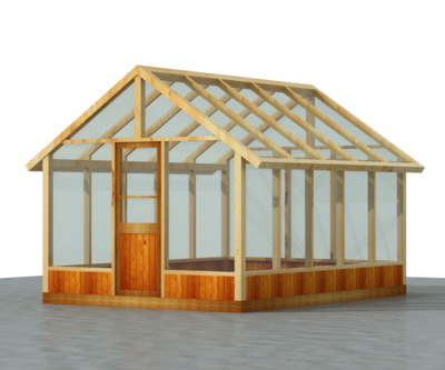 140 Sq ft 10' x 14' Wood Frame Green House Plans PDF