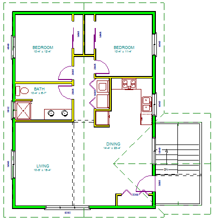 G418 26 x 36 x 9 detached garage with 2nd story