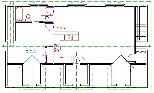 G445 Plans, 48'x28' x 10' detached garage with bonus room