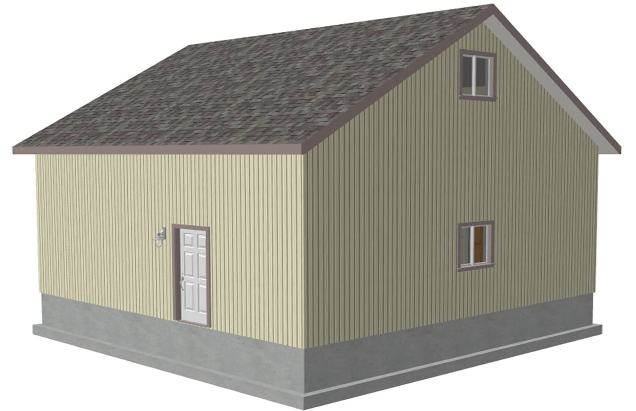 G434 28 X 28 - 12 Garage Plans With Bonus Storage
