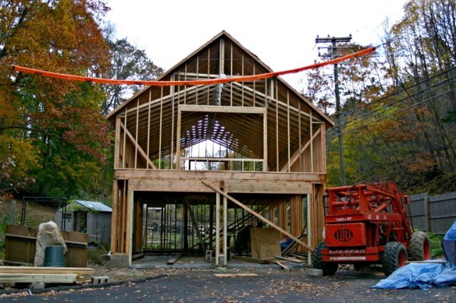 #G440c 24' x 36' x 8' - 2 story barn workshop plans in PDF