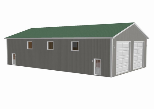 #g322 Custom 40 x 72 - 16&#39; Garage Plan in PDF and DWG
