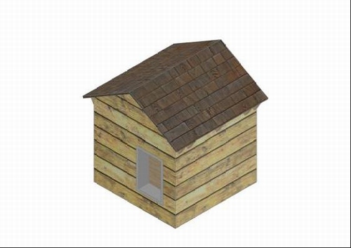 Large Cedar Dog House Construction Drawing