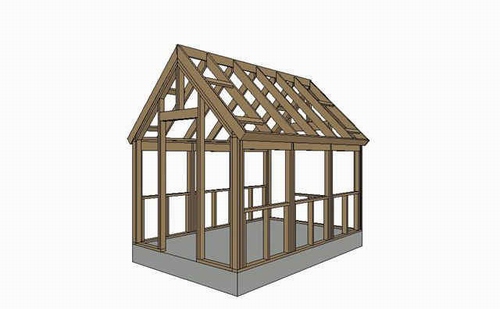 The Wood Frame Green House Plans