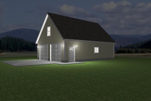 Download 26' x 36' Garage With Loft