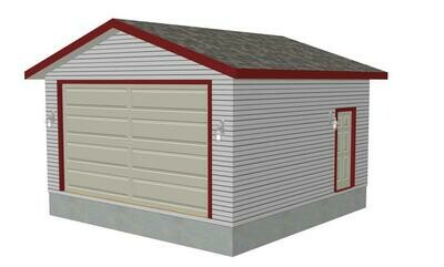 Custom 20' x 20' - 8' and 10' Garage Plans