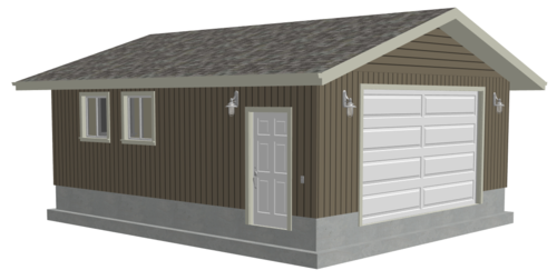 G495 22 x 26 x 9 Garage Plans in DWG and PDF