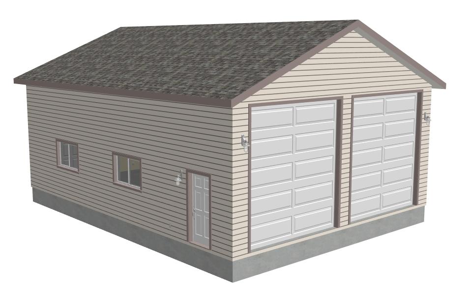 G371 30 X 40 X 14 Workshop RV Garage plans