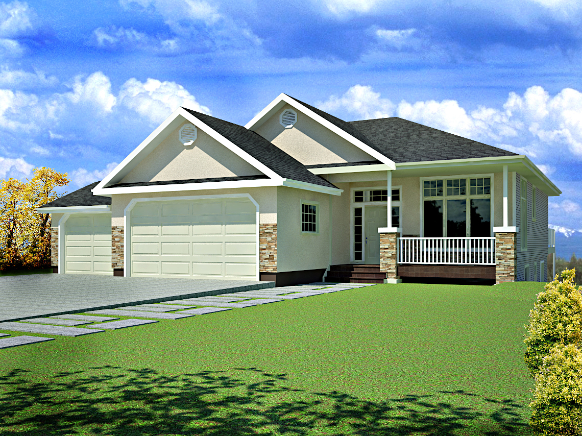 Plan#63 1541 Sq Ft custom home design DWG and PDF