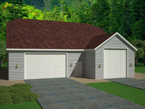 G383A 20&#39; X 60&#39; X 14&#39; and 33&#39; X 50&#39; X 12&#39; detached garage with bonus room