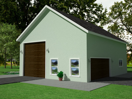 G395 30&#39; X 40&#39; X 14&#39; Garage with Apartment Plan
