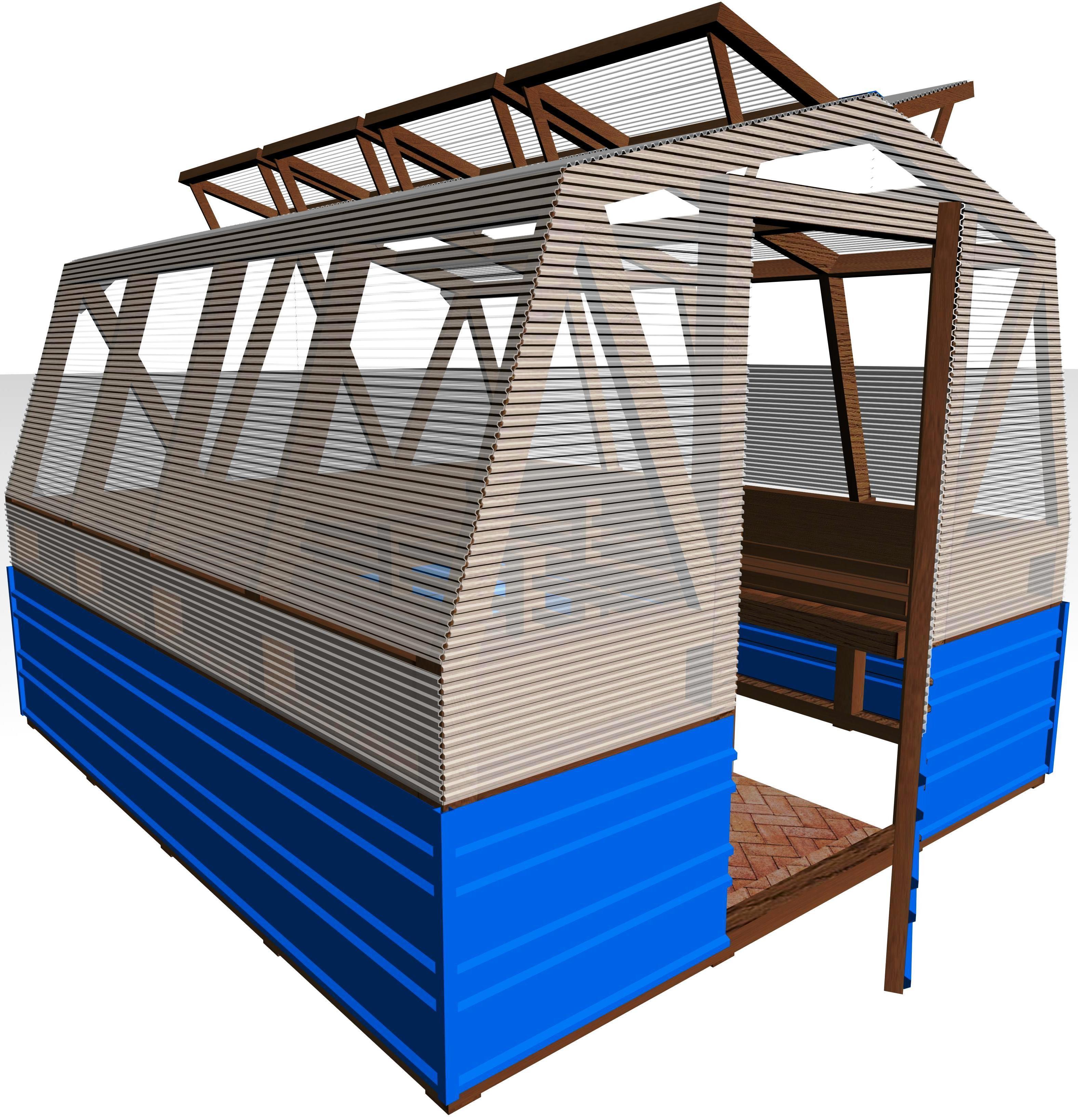 6 Complete Wood Frame Green House Plans DWG and PDF