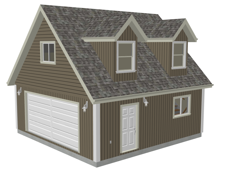 G527 24 x 24 x 8 Loft and Dormers DWG and PDF