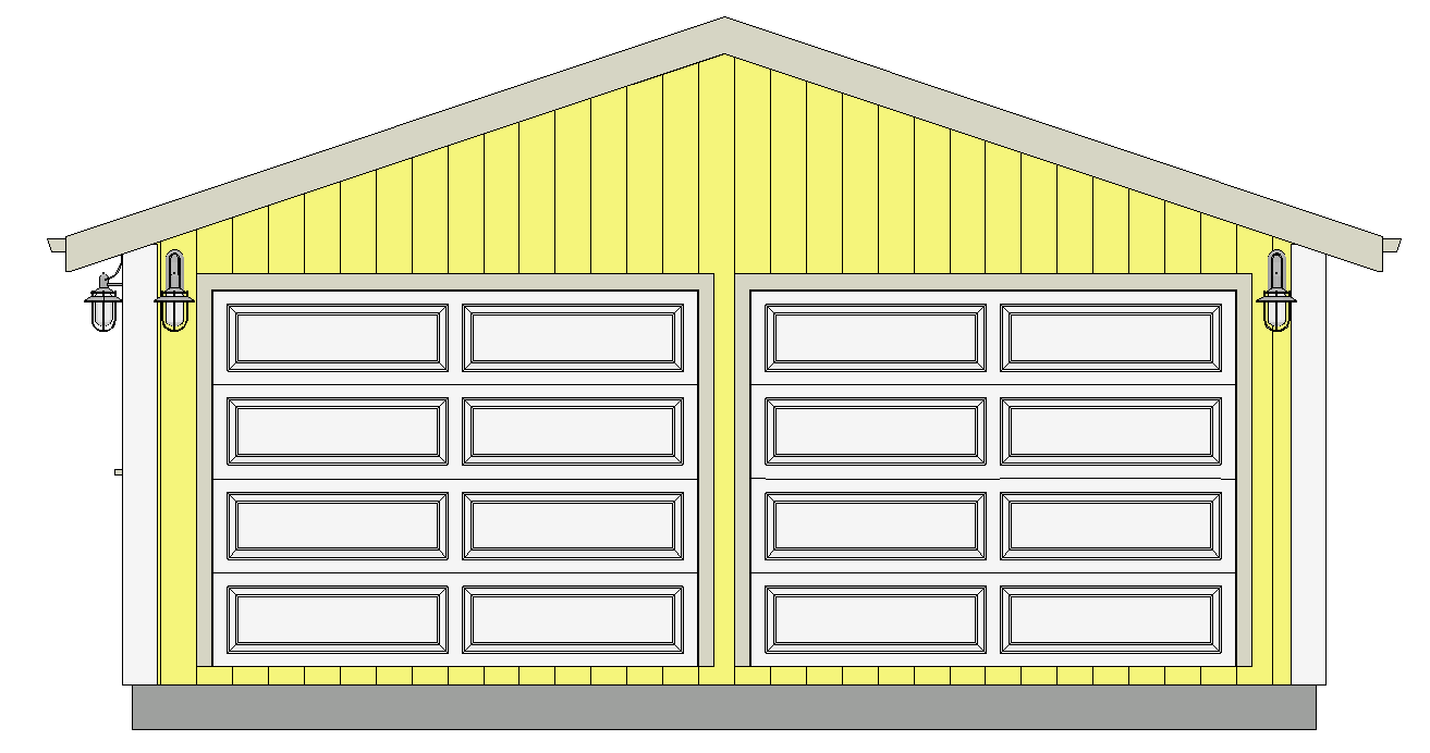 G529 22 x 30 x 8 Garage Plans DWG and PDF