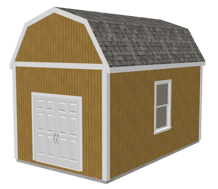 #g530 12 x 20 x 10 Slab Gambrel Barn + Bonus g484 12' x 20' x 8 Gambrel Barn - Shed