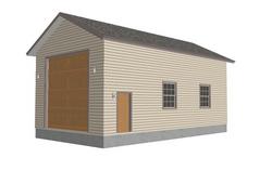 #g227 22 x 40 - 16&#39; garage plan