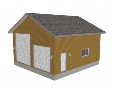 G426 28 x 30 x 14 detached RV garage Plans