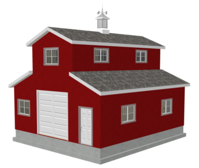 #g503 26 x 30 x 10 Monitor Barn Plans