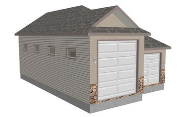 G355 30 X 48 X 14 detached RV Garage Plans in PDF