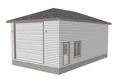 g272 22 x 38 x 14 hip Roof RV Garage Plans Blueprints
