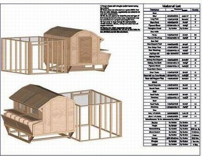 thumbnail image 2 of 4'x6' Gambrel Barn Chicken Coop Plans – Material List Included #90406B 2 of 6