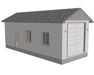 g256 18 x 45 x 14 RV GARAGE Plans Blueprints