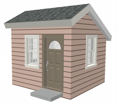 8&#39; x 8&#39; Saltbox Playhouse Plan