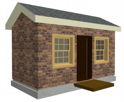 The 6 x 12 Brick Playhouse Plans