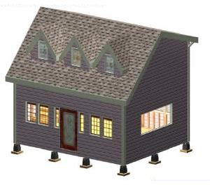 Easy to follow 8 x 10 Victorian with 3 Dormers Plan