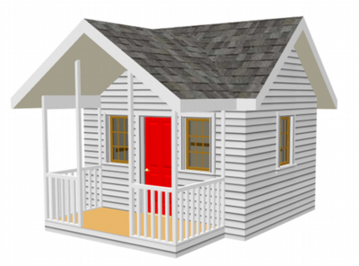 The  8&#39; x 10&#39; Children&#39;s Backyard Playhouse Plan