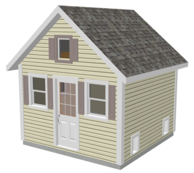 12 x 12 x 8 Garden Shed / Chicken Coop / Playhouse / Bunkhouse