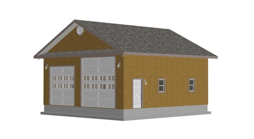 G358 30 x 32 x 13-6 RV Garage Plans Workshop with PDF and DWG Files