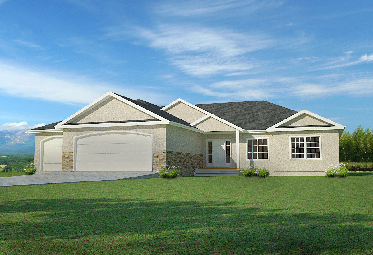House Plan #H194 1668 Sq ft 3 bedroom 2 bath on main pdf and dwg