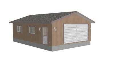 G251 24 x 36 - 9' Garage Plan with PDF and DWG files