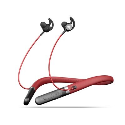 Boult Audio ZCharge Wireless Earphones with 40H Playtime &amp; Super Fast Charging, Environmental Noise Cancellation for Pro+ Calling &amp; IPX5 Water Resistant (Red)