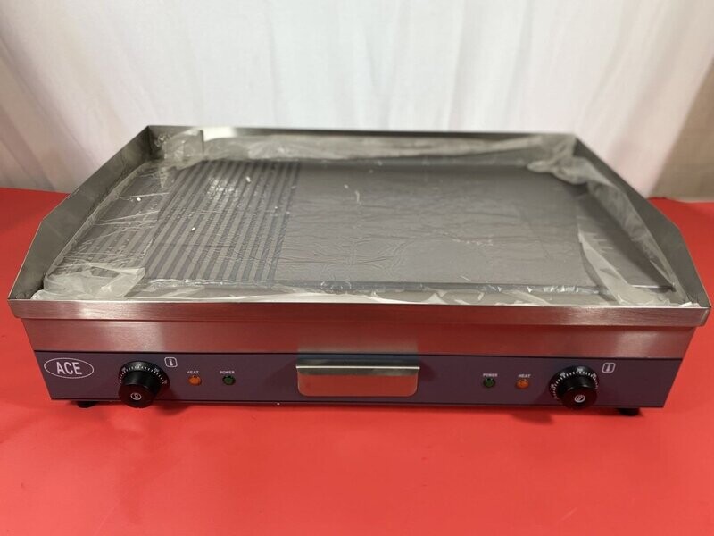 ACE 75CM Electric Mild Steel Griddle half & half *BRAND NEW*