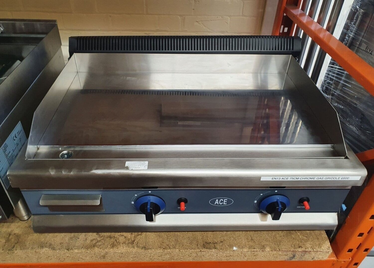 ACE 75cm LPG Gas Chrome Griddle *BRAND NEW*
